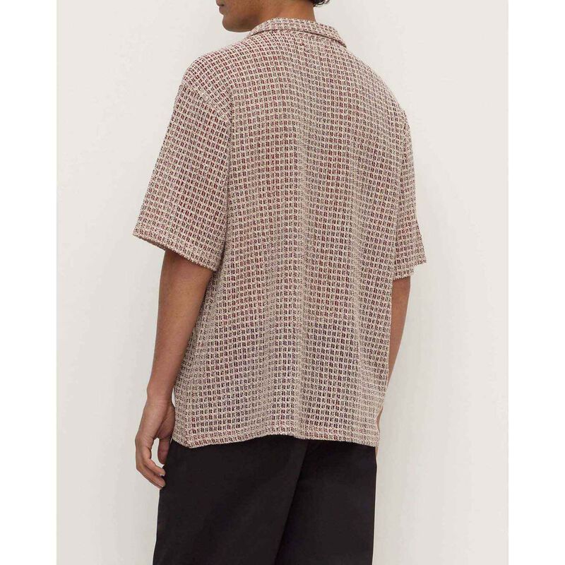 Assembly Label Watson SS Shirt Cream/Burgundy image number 1